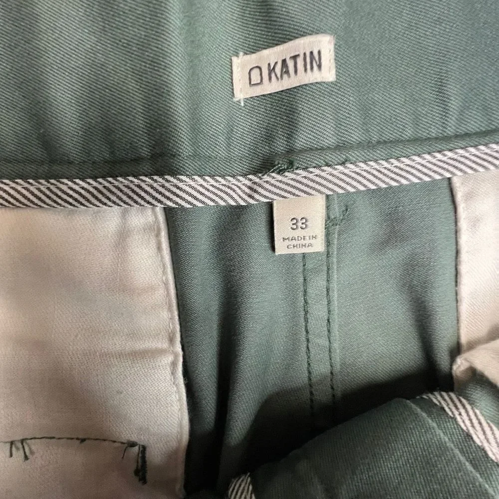 Katin Pants Double Welt Back Teal Men’s 33/31